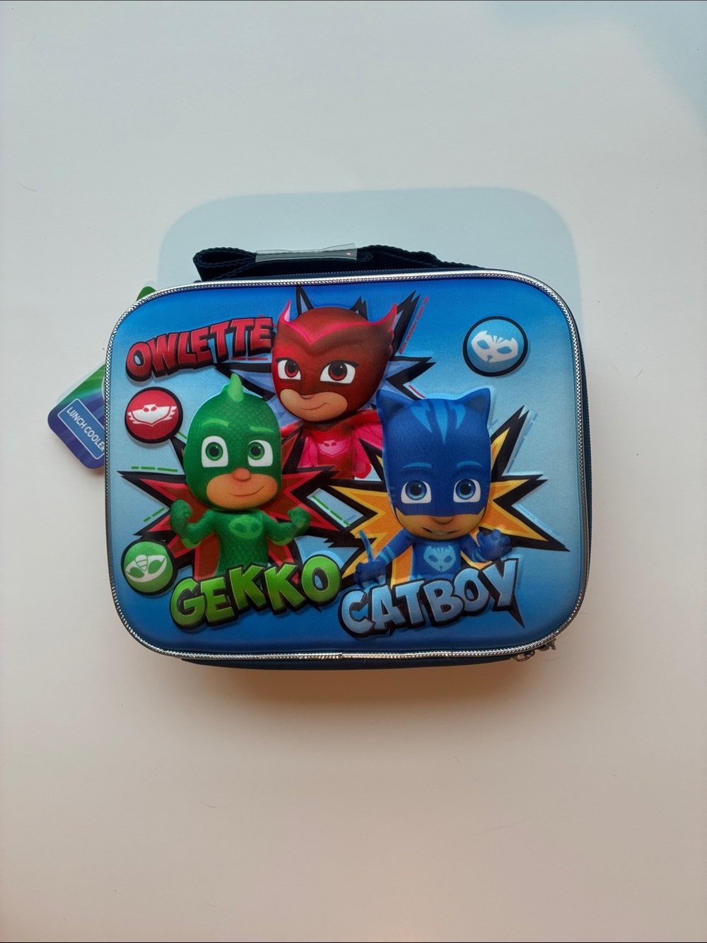 PJ Masks Lunch Box - Blue with Red, Green & Blue Characters